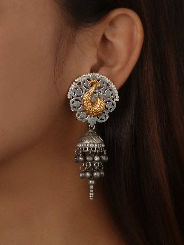 Grey Color Tribal Earrings - EK-SFEAR482