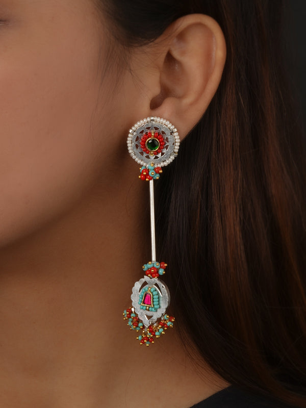 Multicolor Tribal Earrings - EK-SFEAR490