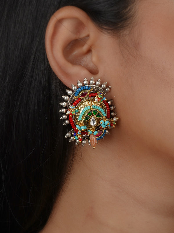 Multicolor Tribal Earrings - EK-SFEAR492A