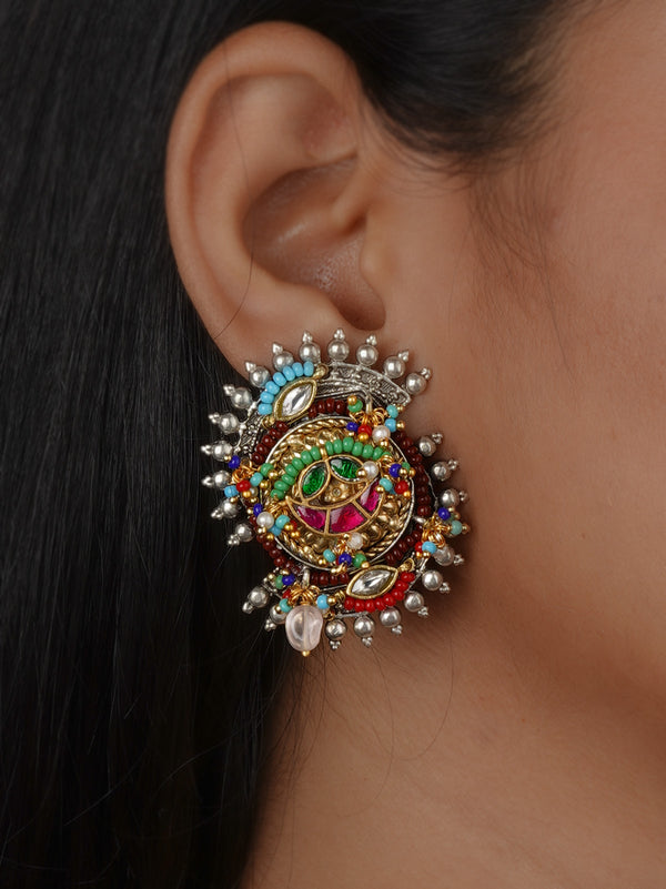 Multicolor Tribal Earrings - EK-SFEAR492B