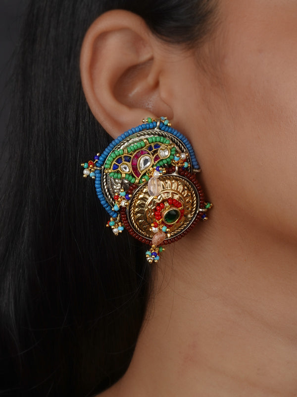 Multicolor Tribal Earrings - EK-SFEAR493A
