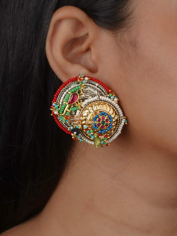 Multicolor Tribal Earrings - EK-SFEAR493B