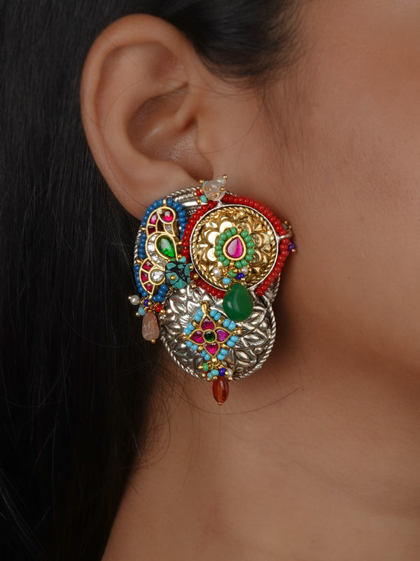 Multicolor Tribal Earrings - EK-SFEAR494A