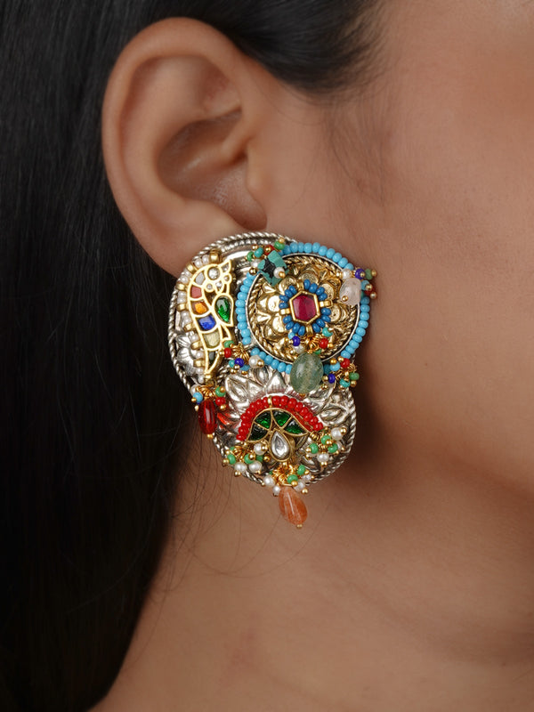 Multicolor Tribal Earrings - EK-SFEAR494B
