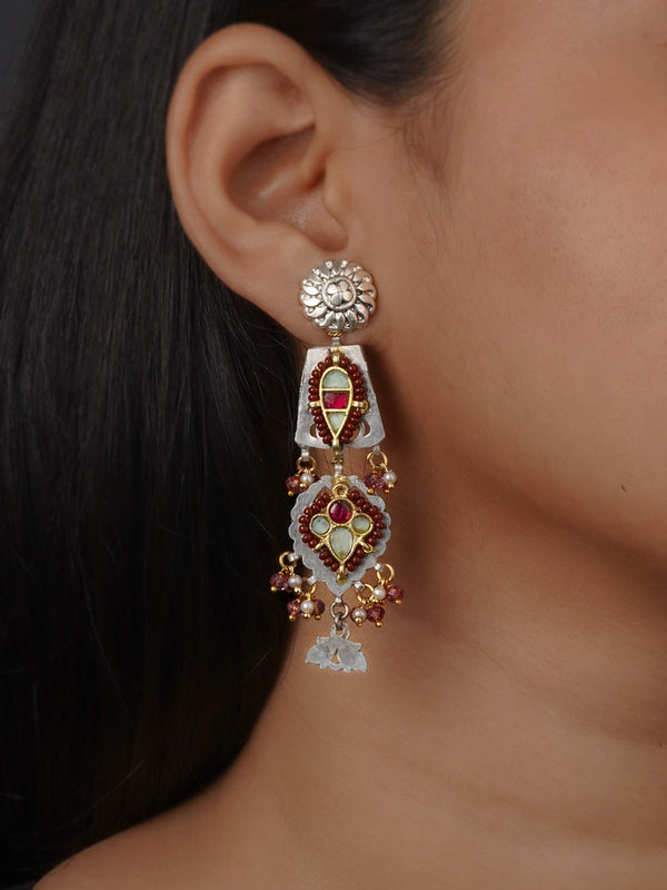 Multicolor Tribal Earrings - EK-SFEAR502PLGR