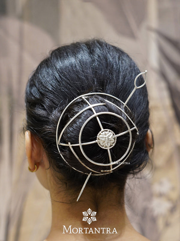 EK-SFHA4SL - Silver Plated Hair Bun (Hair Accessories)