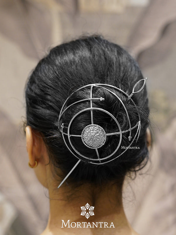 EK-SFHA6SL - Silver Plated Hair Bun (Hair Accessories)