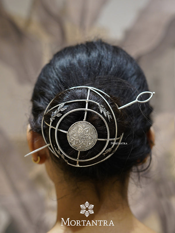 EK-SFHA8SL - Silver Plated Hair Bun (Hair Accessories)