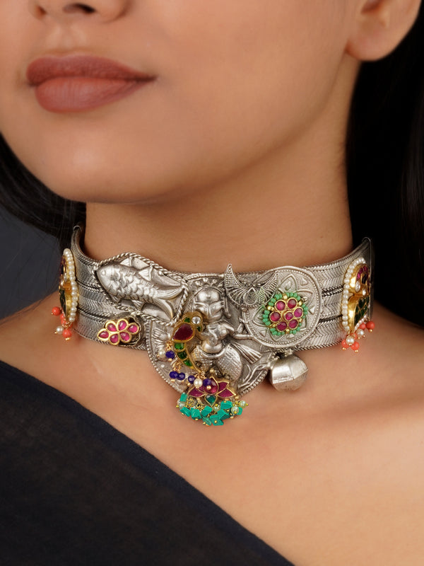 Multicolor Tribal Necklace - EK-SFNECK418A