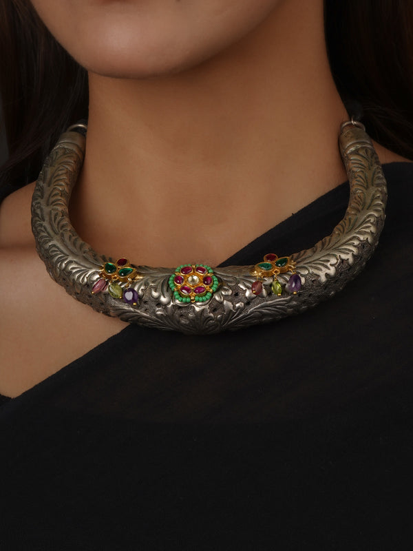 Multicolor Tribal Necklace - EK-SFNECK489A