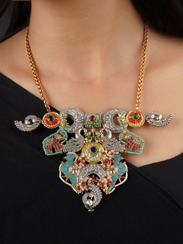 Multicolor Tribal Necklace - EK-SFNECK531MA