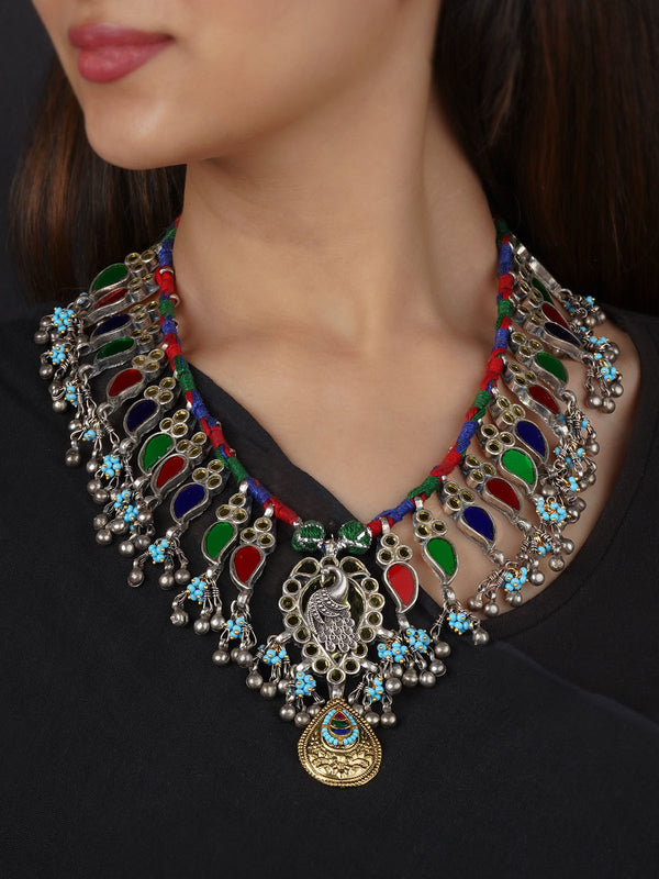 Multicolor Tribal Necklace - EK-SFNECK547A