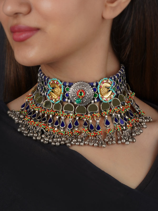 Multicolor Tribal Necklace - EK-SFNECK548A