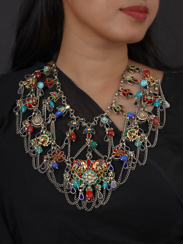 Multicolor Tribal Necklace - EK-SFNECK552MA