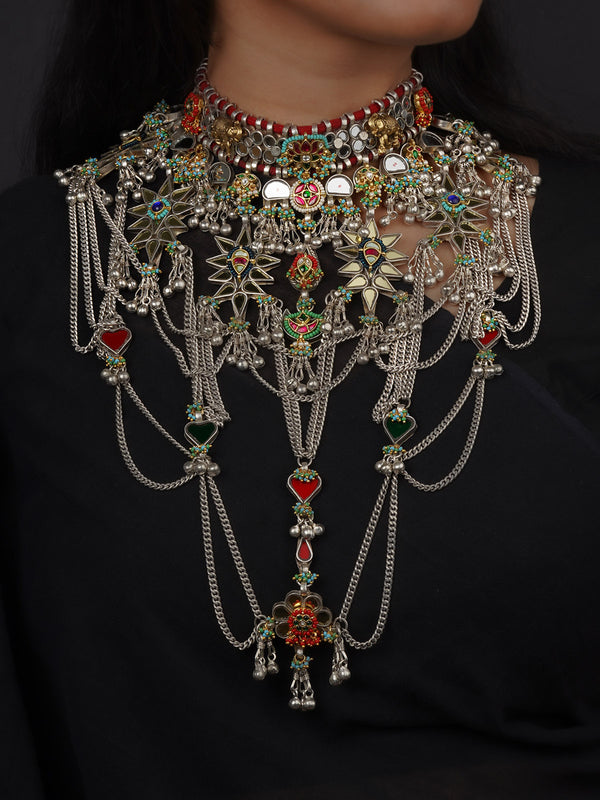 Multicolor Tribal Necklace - EK-SFNECK569