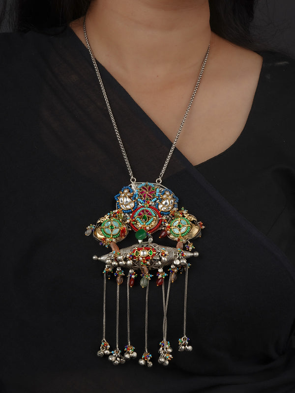 Multicolor Tribal Necklace - EK-SFNECK576A