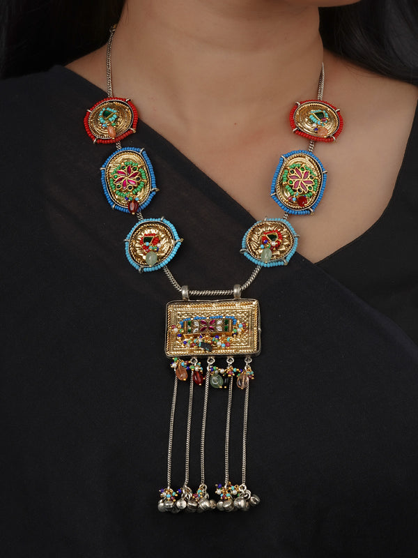 Multicolor Tribal Necklace - EK-SFNECK578A