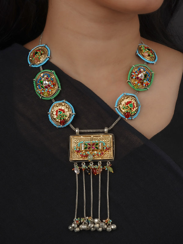 Multicolor Tribal Necklace - EK-SFNECK578B