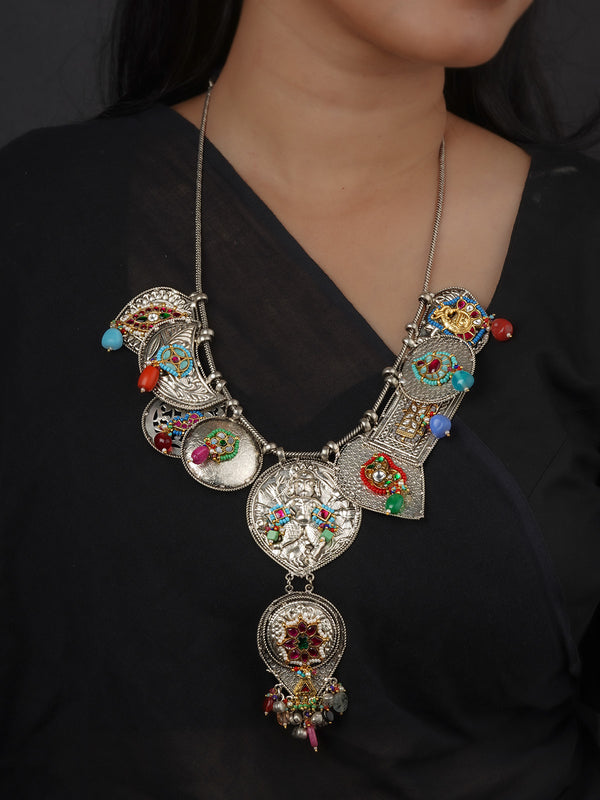 Multicolor Tribal Necklace - EK-SFNECK579A