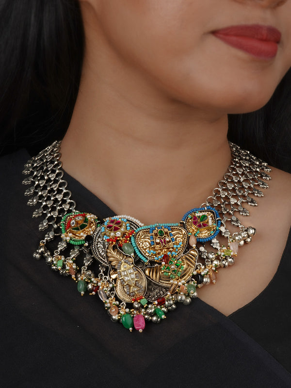 Multicolor Tribal Necklace - EK-SFNECK580A
