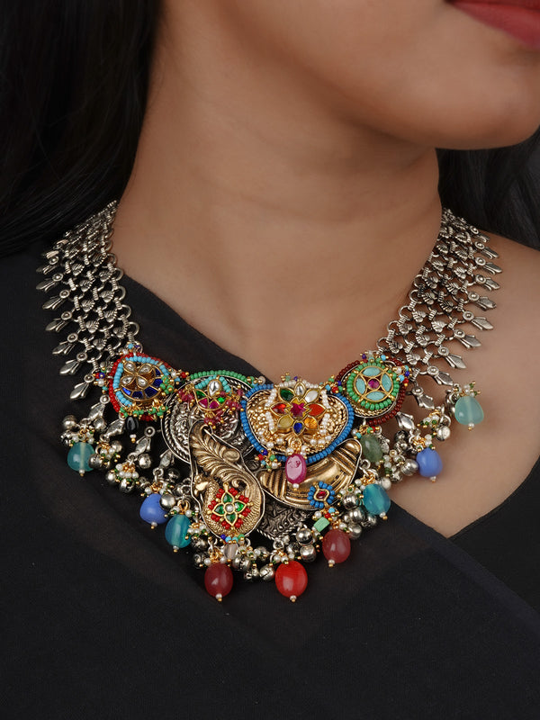 Multicolor Tribal Necklace - EK-SFNECK580B