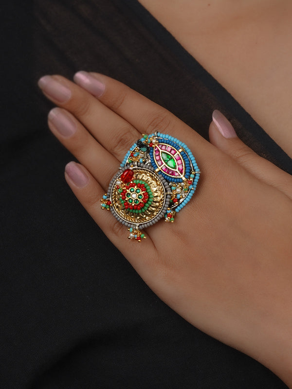 Multicolor Tribal Ring - EK-SFRNG200A