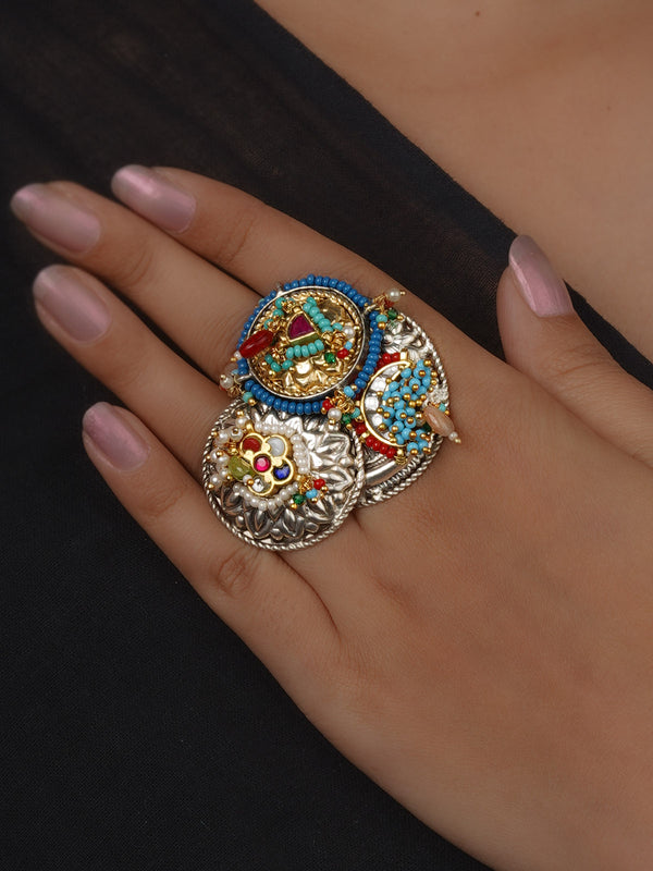 Multicolor Tribal Ring - EK-SFRNG202B