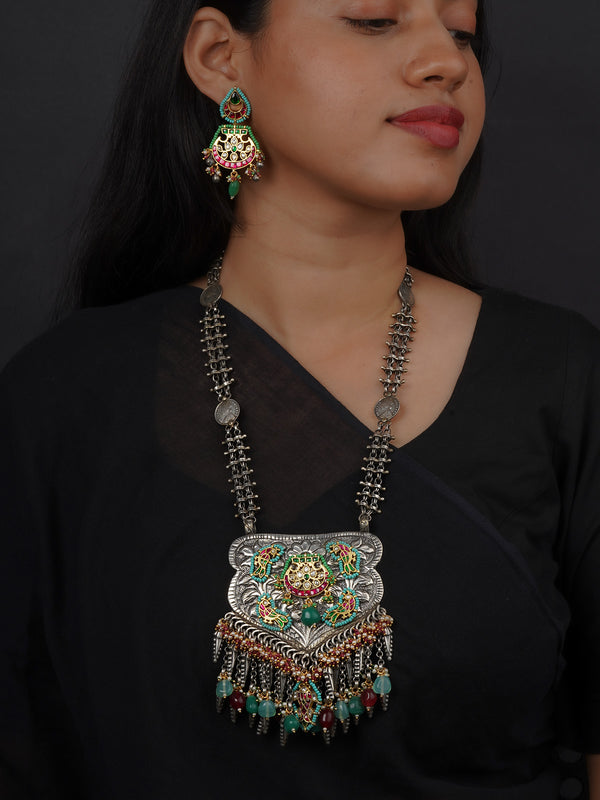 Multicolor Tribal Necklace Set - EK-SFSET387M