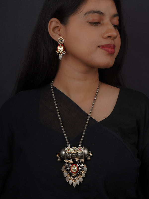 Multicolor Tribal Necklace Set - EK-SFSET390M