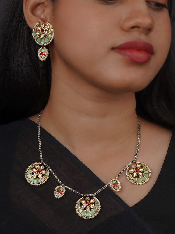 Multicolor Tribal Necklace Set - EK-SFSET401M