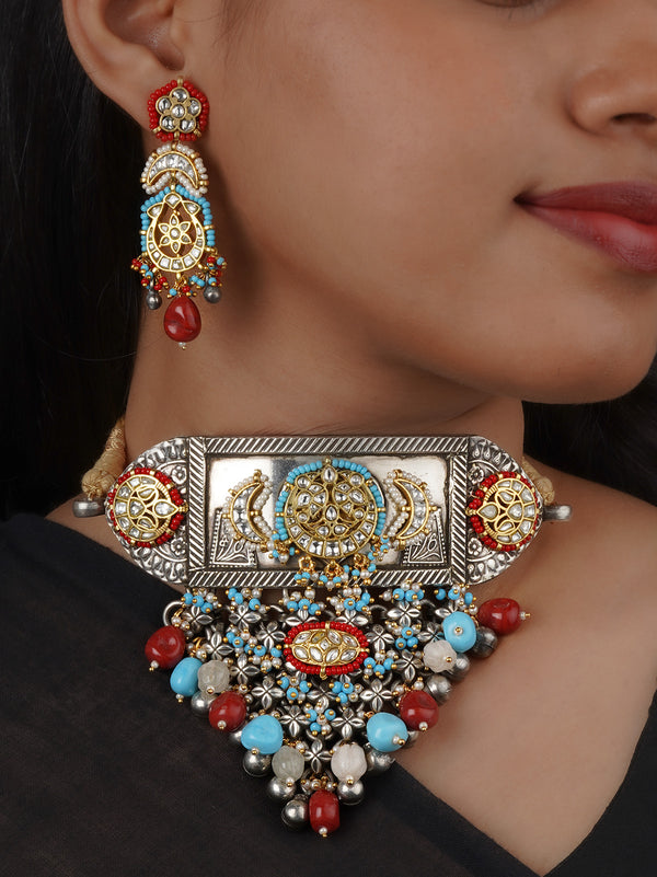 Multicolor Tribal Necklace Set - EK-SFSET419