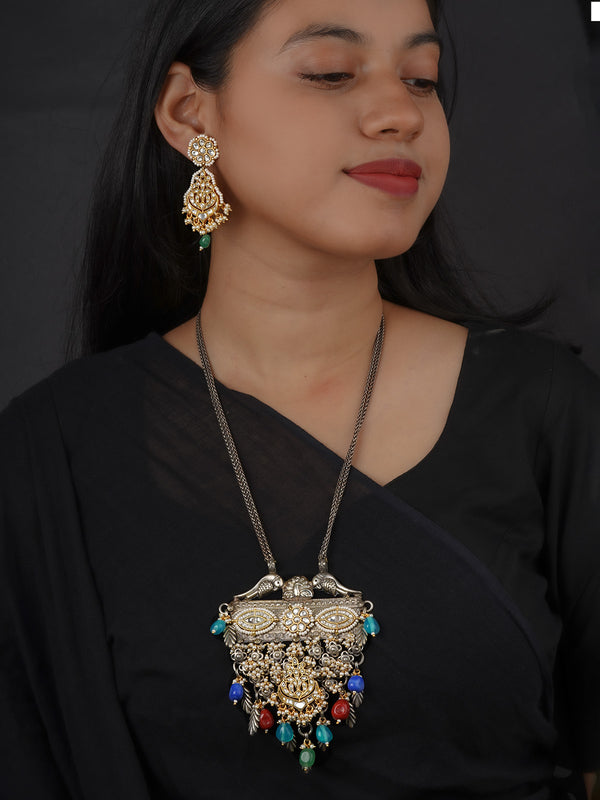 Multicolor Tribal Necklace Set - EK-SFSET446