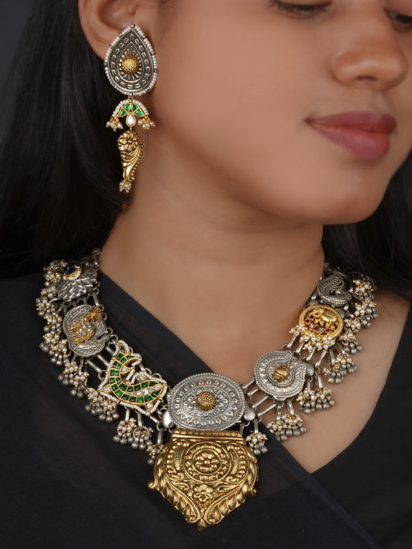 Multicolor Tribal Necklace Set - EK-SFSET456