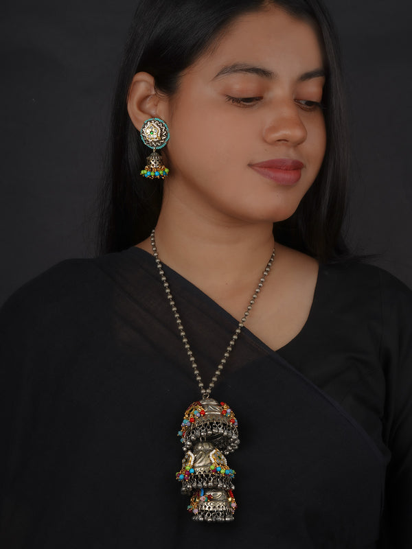 Multicolor Tribal Necklace Set - EK-SFSET459
