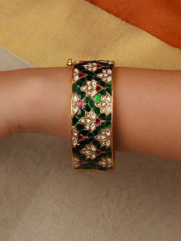Set Di Bracciali Touchstone In Legno Naturale E Ottone – Bracciali Indiani Fatti A Mano, Regalo Donna - 2