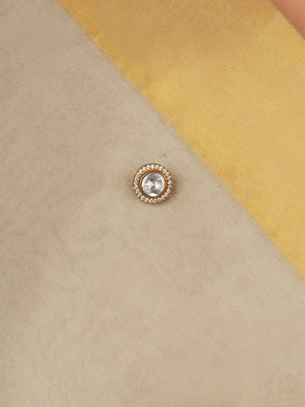 Gold Plated Faux Diamond Brooch - MBRC20