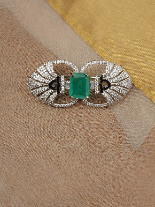 Gold Plated Jadau Kundan Brooch - MBRC38