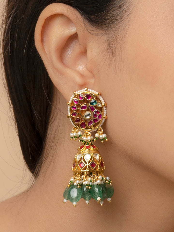 ME1120MB - Multicolor Jadau Kundan Earrings