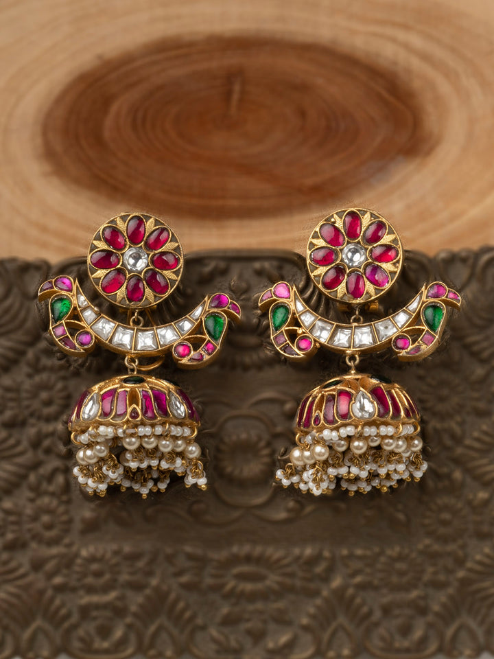 ME1129 - Multicolor Jadau Kundan Earrings