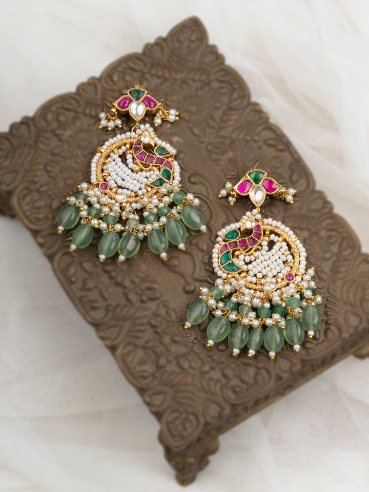 ME1144M - Multicolor Jadau Kundan Earrings