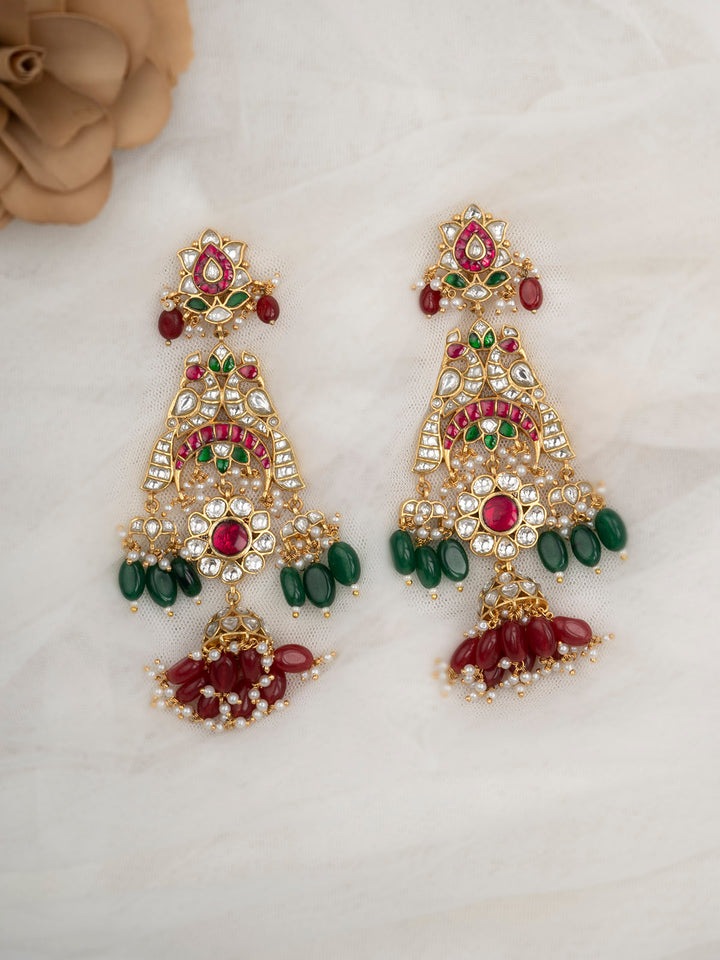 ME1146M - Multicolor Jadau Kundan Earrings