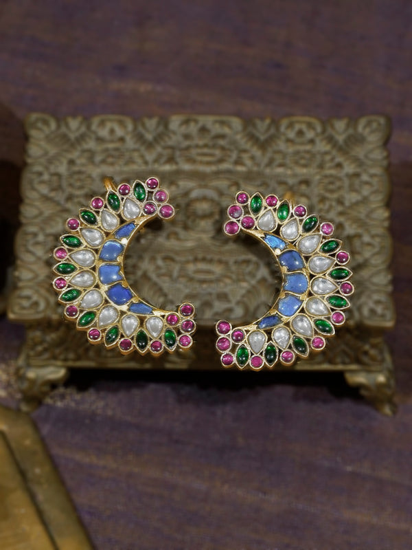 Gold Plated Jadau Kundan Earrings - ME1418