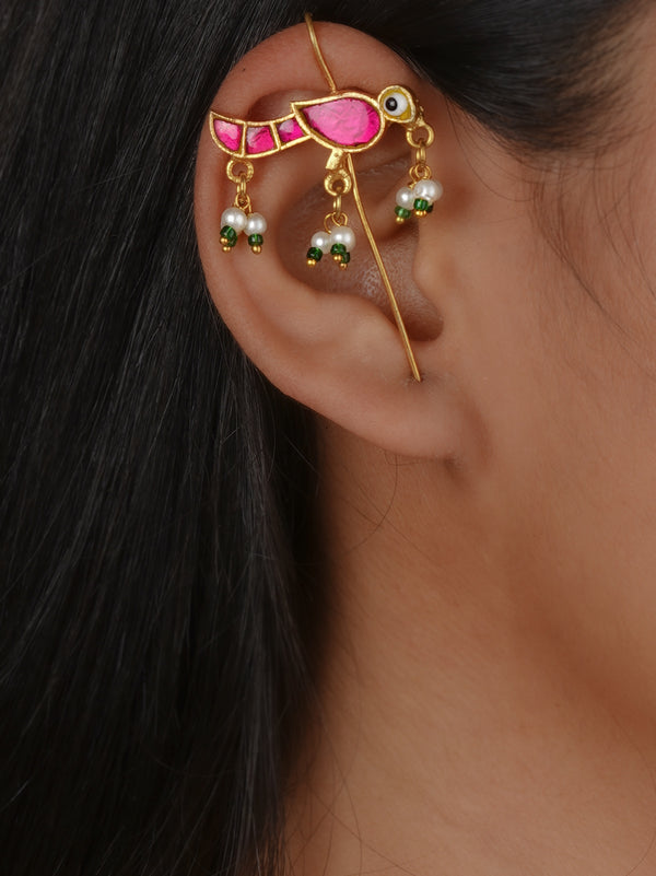 Gold Plated Jadau Kundan Earrings - ME1451
