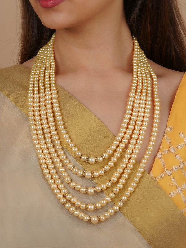 MN396 - Beige Color Necklace/Mala