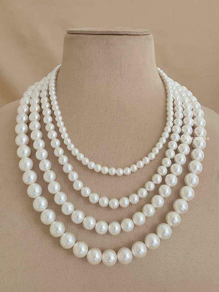 MN414 - White Long Mala