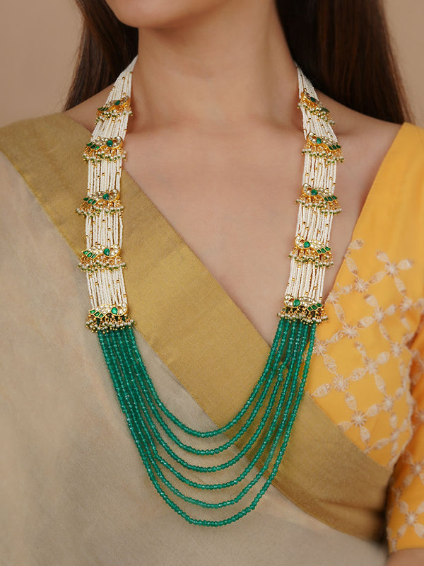 MN416 - Gold Plated Jadau Kundan Necklace/Mala