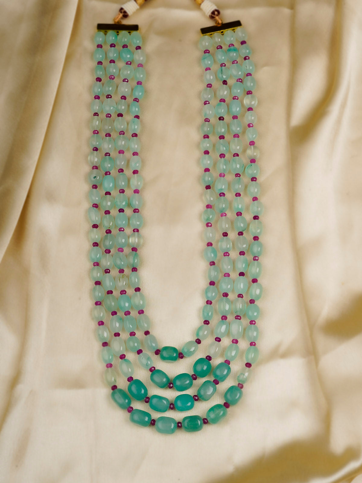 MN425 - Green Color Necklace/Mala
