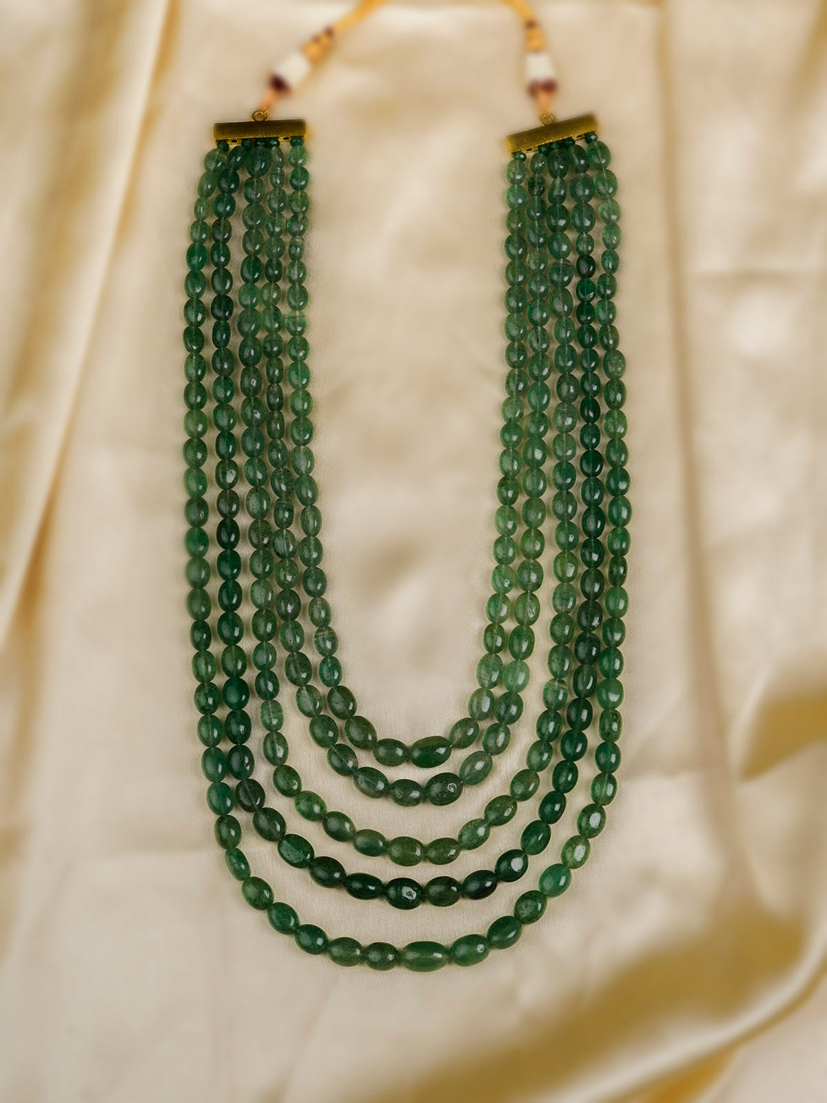 MN426 - Green Color Necklace/Mala