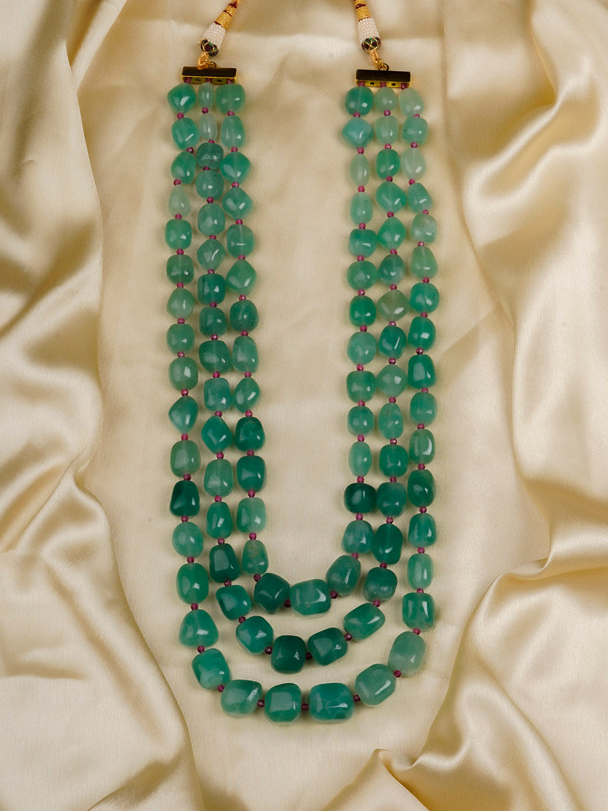 MN430 - Green Color Necklace/Mala