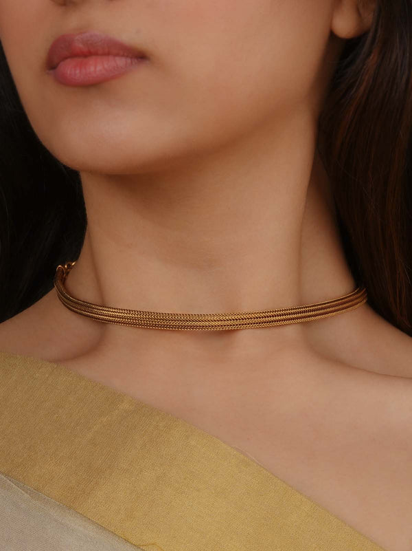 Gold Plated Temple Necklace - MN532